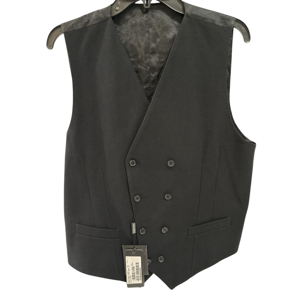 Dolce & Gabbana Men's Designer Black Vest Waistcoat G7531T Sz 50 (Italy) NEW